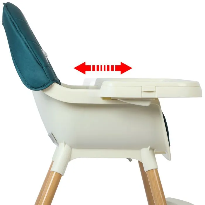 TROTTINE Chaise haute évolutive design esprit bois LORENTZ Cobalt-1