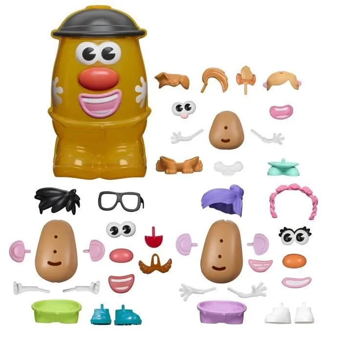 Potato Head Méga patate coffret avec 42 pièces dont une boîte de rangement, jouets préscolaires créatifs pour enfants, dès 2 ans-2