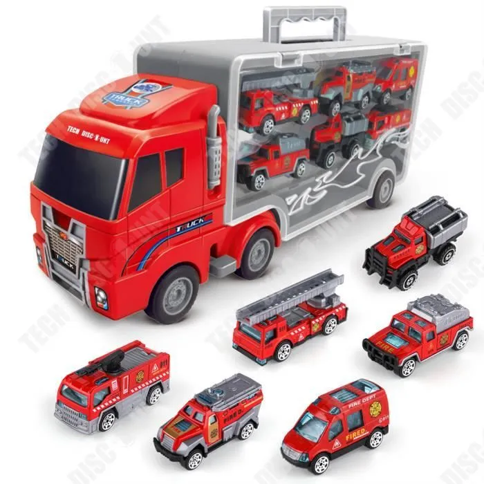 TD® Camion cargo jouet Stockable pour enfants Grandes Alliage Modèle de véhicule d'ingénierie de simulation Jouets pour garçons-0