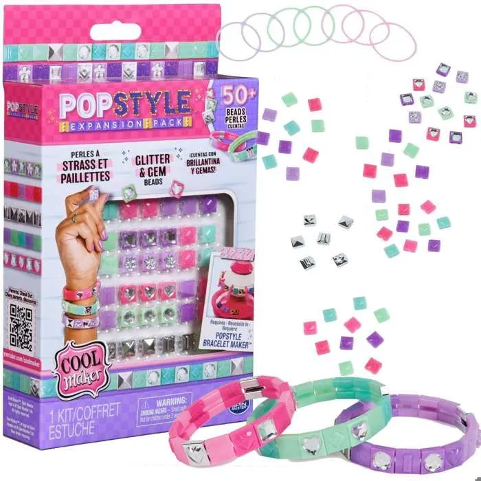 SPIN MASTER COOL MAKER - POP STYLE PACK STRASS ET PAILLETTES Pop Style Machine à Bracelets-0