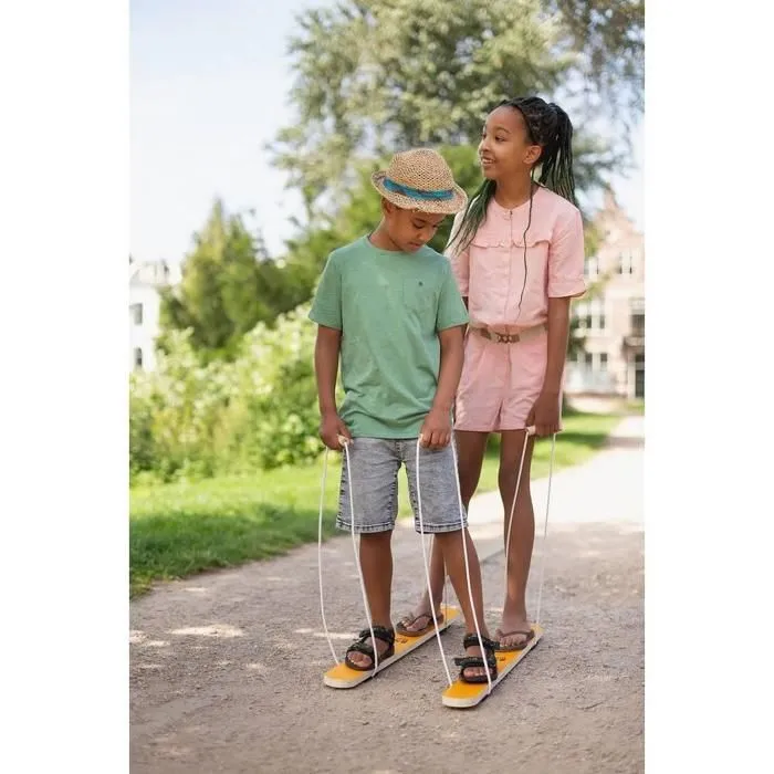 Skis d'été en bois pour enfant - Buitenspeel - Jeu plein air - Skis sur herbe-3