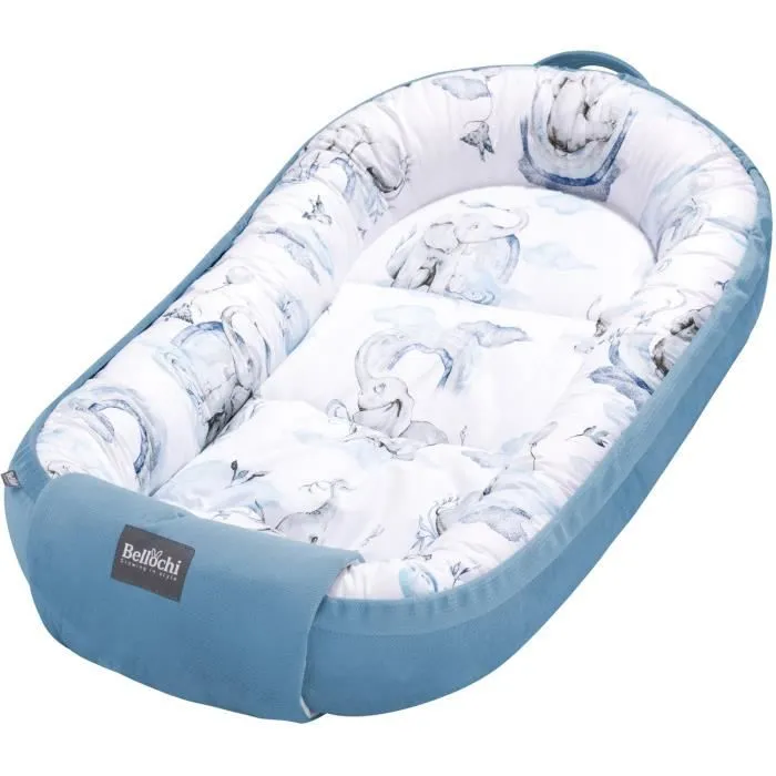 Bellochi Reducteur de Lit Bebe Cale Bebe pour Lit Cocon Bebe - 100% Coton 90 x 60cm - Nid de Bebe Baby Nest – JAMBO-0