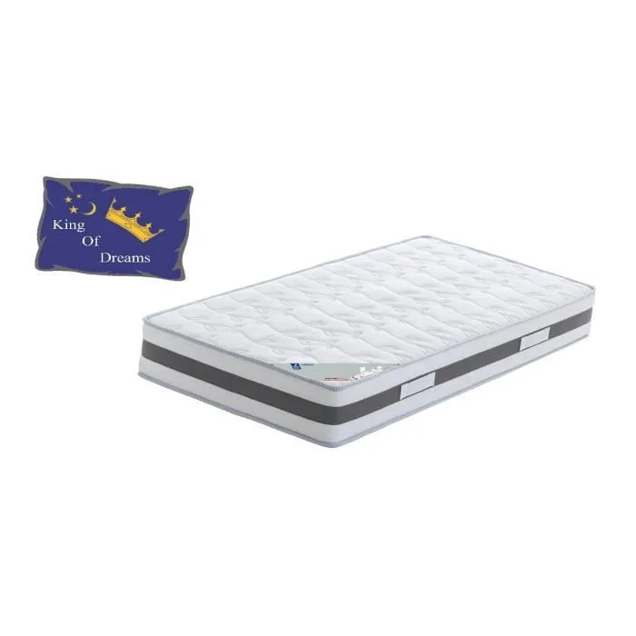 Matelas face de contact Mmoire de Forme 140x200 cm - Face hiver laine - Face t lin - Soutien ferme-3