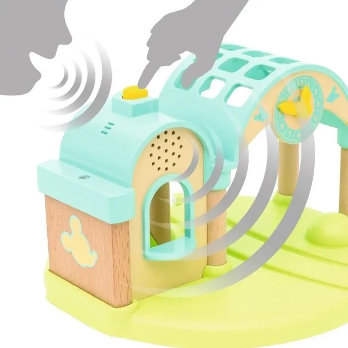 DISNEY Brio Gare à enregistreur vocal - Mickey Mouse - Accessoire pour circuit de train en bois - Ravensburger - Dès 3 ans - 32270-3