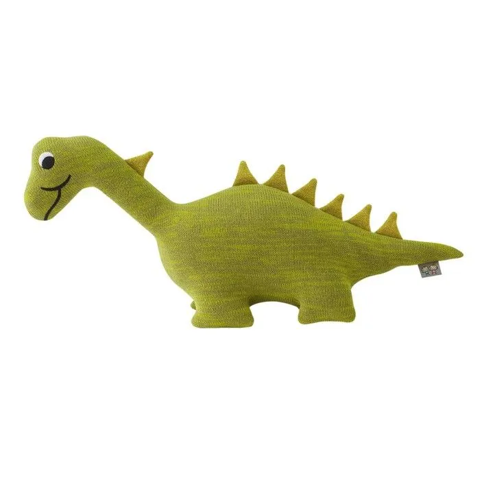 Peluche en coton tricot Dinosaure Vert Taille Unique-0