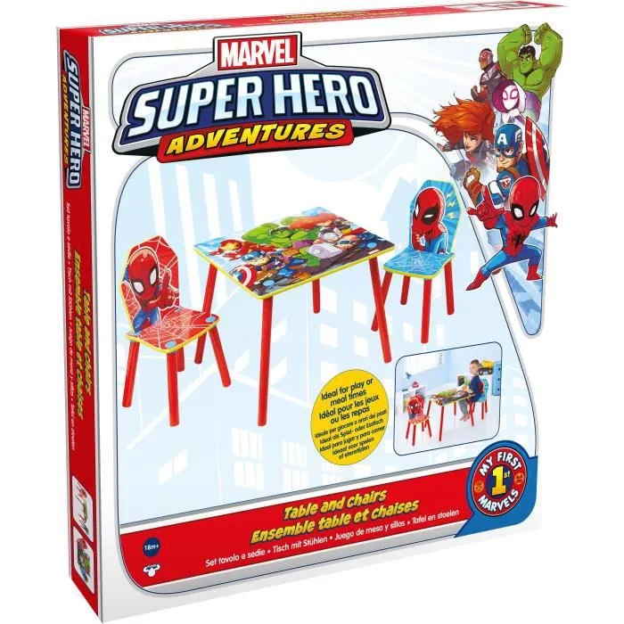 MARVEL Heroes Ensemble table et 2 chaises pour enfants-4