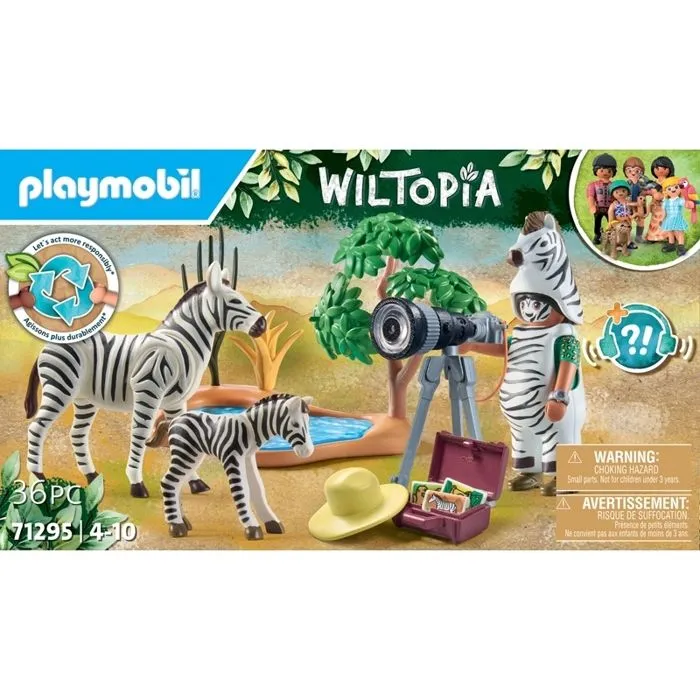 Figurine - Playmobil - Photographe Deguise et Zebres - Multicolore - 1 figurine et 2 zèbres - 3 ans et plus-4
