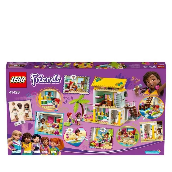LEGO® Friends 41428 La Maison sur la Plage avec Mini Poupées et 2 Animaux, Jeu de Construction pour Enfant de 6 ans et +-3