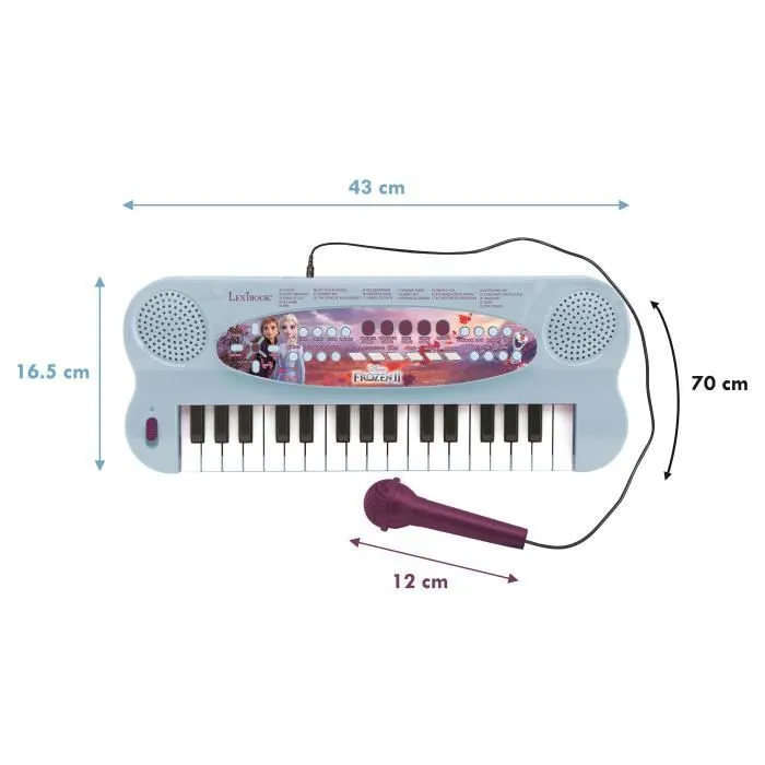 LA REINE DES NEIGES - Clavier Électronique Musical avec Micro (32 touches) - LEXIBOOK-1