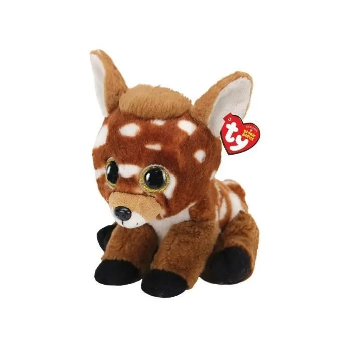 Peluche - TY - Beanie Buddy - Buckley Cerf - Marron - 24cm-0
