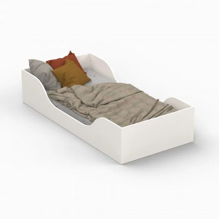 Lit enfant NOE 90x190 + sommier / Blanc-3