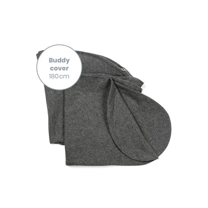doomoo Housse de coussin de maternité et d'allaitement Buddy, Chiné Anthracite-2