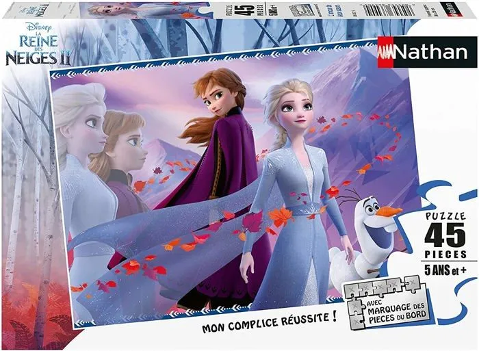 Puzzle La Reine des Neiges 2 - Nathan - 45 pièces - Amour de deux sœurs-0