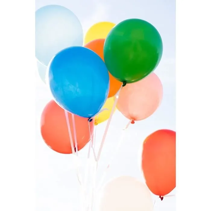 Folat - Ballons Clair 30cm-100 pièces, 0, Bleu - 8107-1