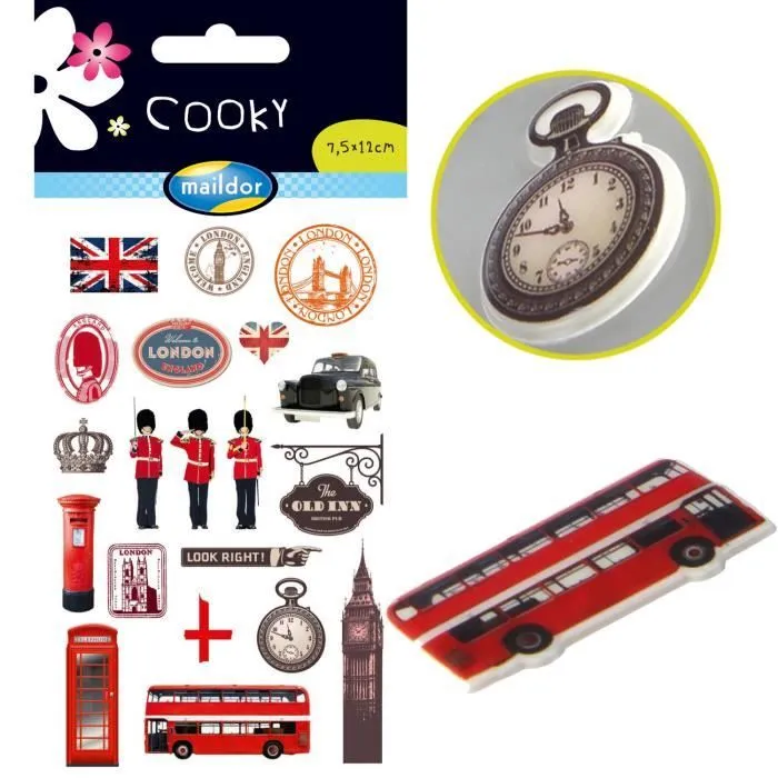 Gommettes 3D - MAILDOR - Londres - Autocollants pour enfants et adultes - 7.5 x 12 cm - 18 x 16.2 mm-0
