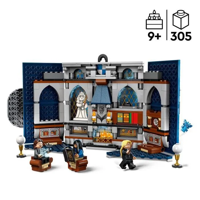 LEGO® Harry Potter 76411 Le Blason de la Maison Serdaigle, Jouet avec 3 Figurines et Décoration Poudlard-2