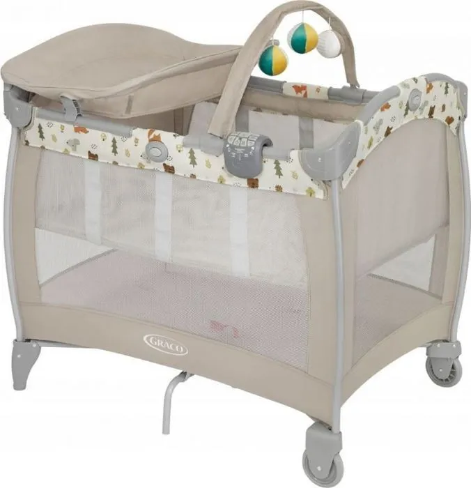 Lit pliant - lit parapluie Graco - 9D898NTLEU - LIT DE SENTIER CONTOUR ELECTRA NATURE-0