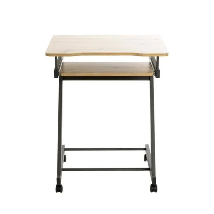 Bureau Design "admira" 75cm Chêne & Anthracite - Paris Prix Beige-1