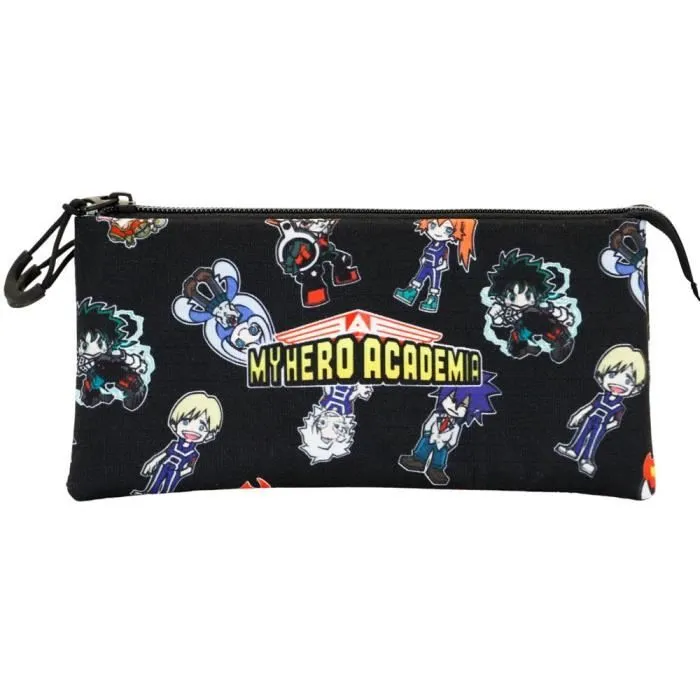 Trousse Triple ECO - KARACTERMANIA - My Hero Academia Chibi - Noir - Blanc - Mixte-1