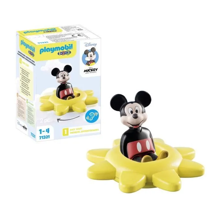 PLAYMOBIL 1.2.3 - 71321 - Mickey et Toupie soleil - Disney - Pour les tout-petits 18-36 mois-2