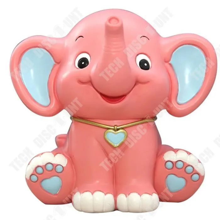 TD® Creative Tirelire Éléphant Dessin Animé Pour Enfants Résine Artisanat Ornement Tirelire Mignon Cadeau-0
