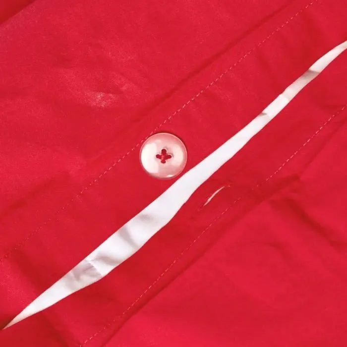 Parure de lit - Homescapes - Rouge - 100% coton Egyptien 200 Fils - 150 x 200 cm-2