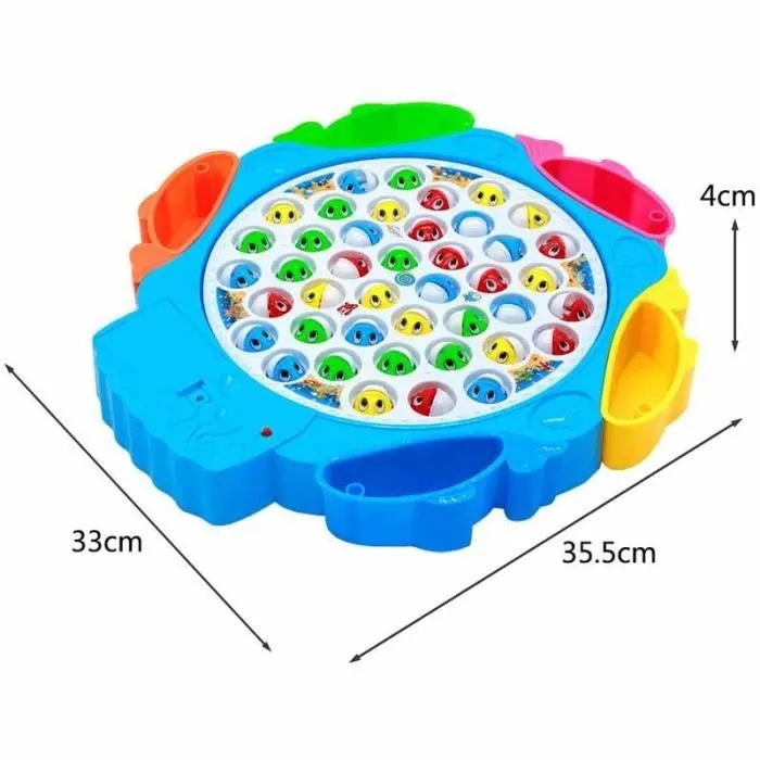 Jeux de Société Peche a la Ligne Enfant Jeu de Pêche Musical avec Canne a Peche Enfant Cadeau Anniversaire Fille Garçon 3 4 5 6 Ans-2