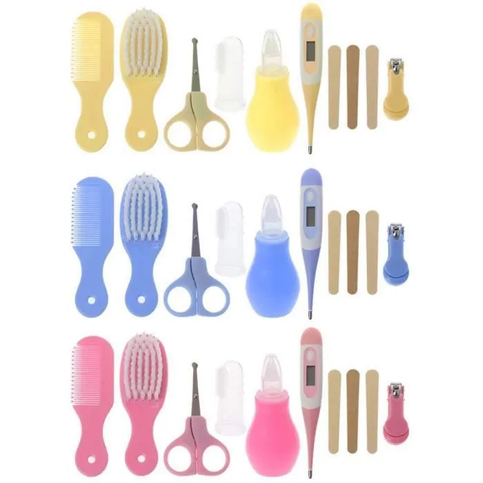 Trousse de Soin Bébé Complete MARQUEUNE, 8 Accessoires (Rose)-2