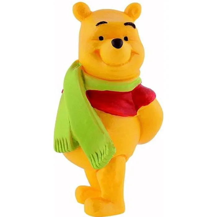 Figurine Winnie l'Ourson avec écharpe 6cm - BULLYLAND - Modèle peint à la main-0