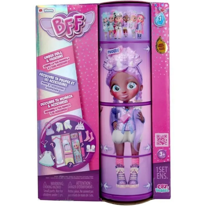 IMC TOYS - Poupée mannequin Phoebe - Cry Babies Best Friends Forever - 904354-0
