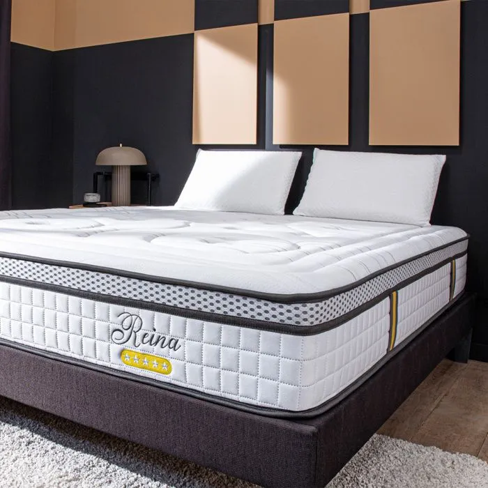 Ensemble Reina 2.0 180x200 cm Matelas Ressorts + Protège matelas anti punaise-3