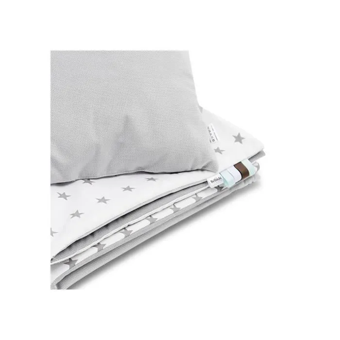Bellochi Set de Couette Bebe 75x100 cm et Coussin Enfant 30x40 cm - Réversible et Lavable - Coton - nunki star-2