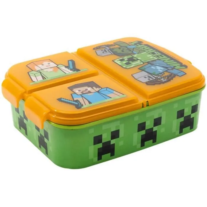 Boîte à goûter - Stor - Minecraft - Multi compartiments - Orange - Enfant-0