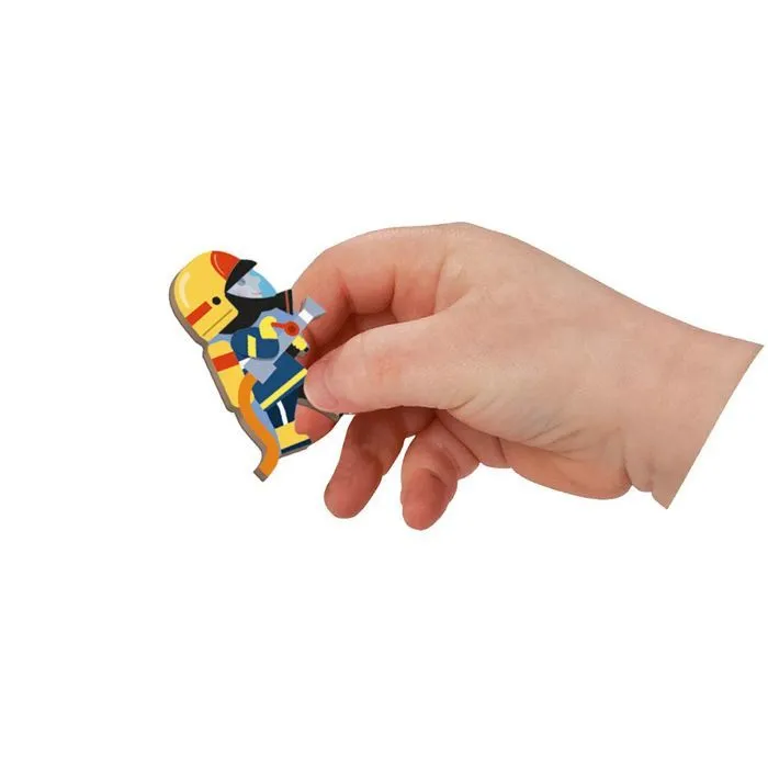 Magnéti'Book Pompiers - Jeu Educatif Magnétique 60 Aimants + 18 Modèles - Jouet Enfant en Carton FSC - Dès 3 Ans-3