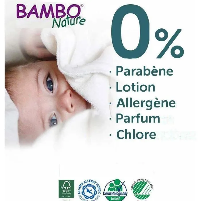 Couches éco-conçues - BAMBO NATURE - T6 - 120 unités - Blanc - Grand format-3