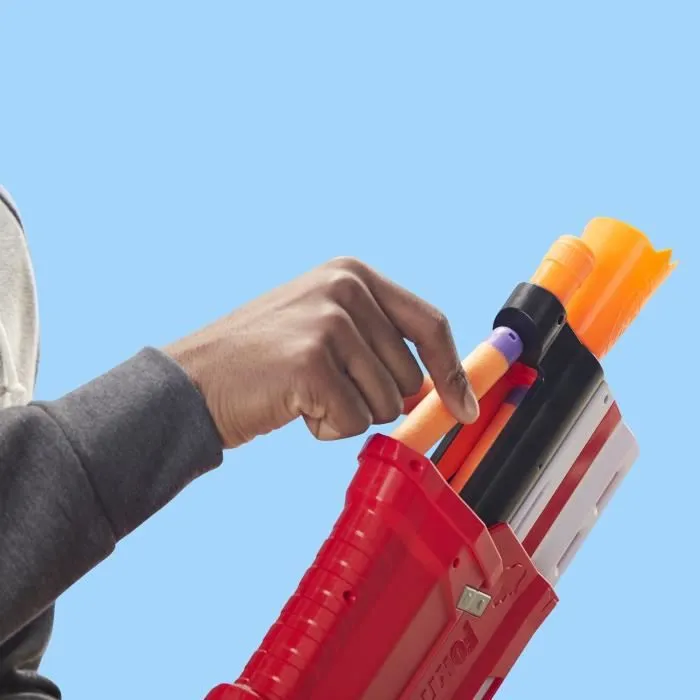 NERF - Blaster Fortnite TS à pompe avec 8 fléchettes Nerf Mega officielles-3
