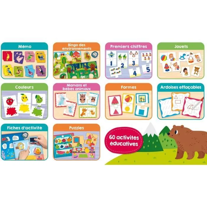 Jeu éducatif - LISCIANI - Carotina Baby - 60 activités - Mémoire et logique - Découverte des bases - Dès 2 ans-1