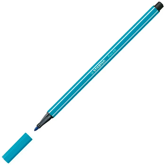 Feutre - STABILO - PEN 68 - Lot de 10 - Bleu clair - Mixte - À partir de 3 ans-1