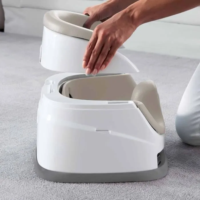 INGENUITY Réhausseur de chaise bébé enfant de 6 mois à 3 ans, Base 2 en 1 Cashemire, plateau amovible, rangement et nettoyage facile-3