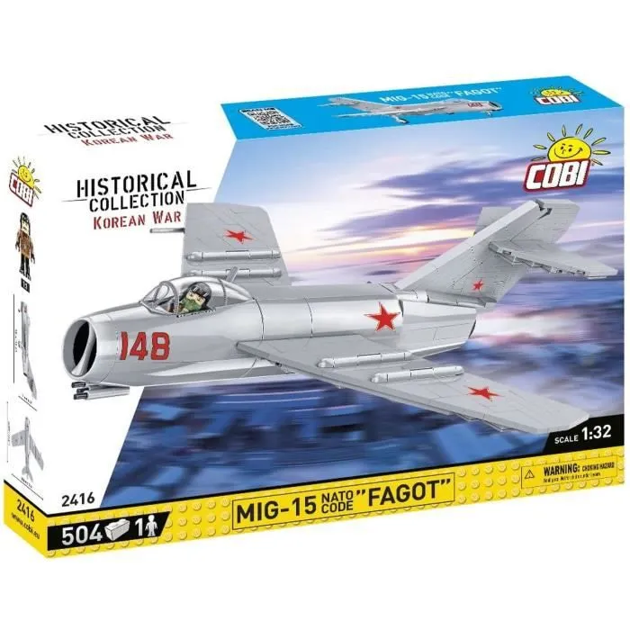 Maquette - COBI - 2416 - MIG-15 NATO CODE "FAGOT" - 504 Pièces - Plastique - À monter soi-même-0