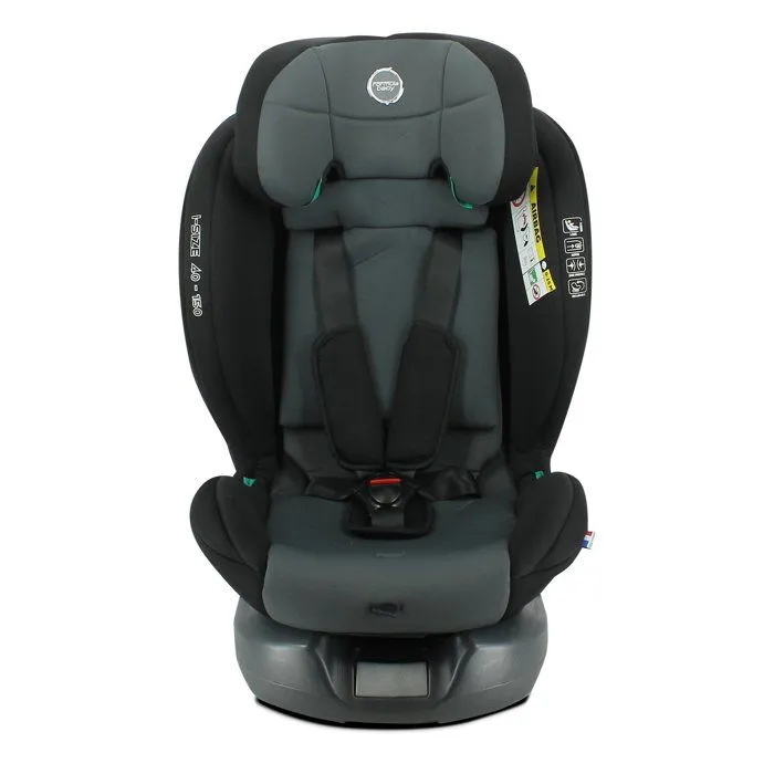 FORMULA BABY Siège auto Robi i-Size, grey, fabriqué en France, rotation 360°, isofix et top tether, harnais 5 points-1