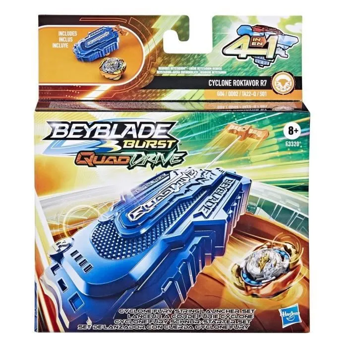 Toupie BEYBLADE QuadDrive Cyclone Fury avec lanceur à corde-2