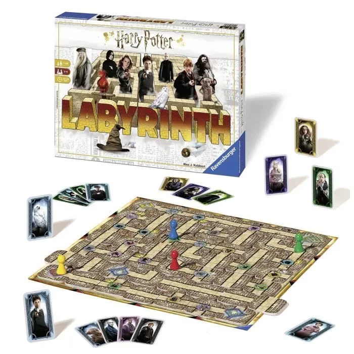 Labyrinthe Harry Potter, Jeu de société, Chasse au trésor dans un labyrinthe en mouvement, Dès 7 ans, Ravensburger-1