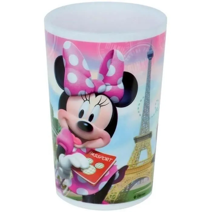 Lot Vaisselle Disney Minnie - FUN HOUSE - 006377 - Verre, Assiette Creuse, Assiette Plate, Gourde, Boîte Goûter et Couverts-4