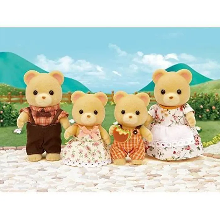 Jouet - SYLVANIAN FAMILIES - Famille Ours - Marron - A partir de 3 ans - Mini Poupée 5059-1