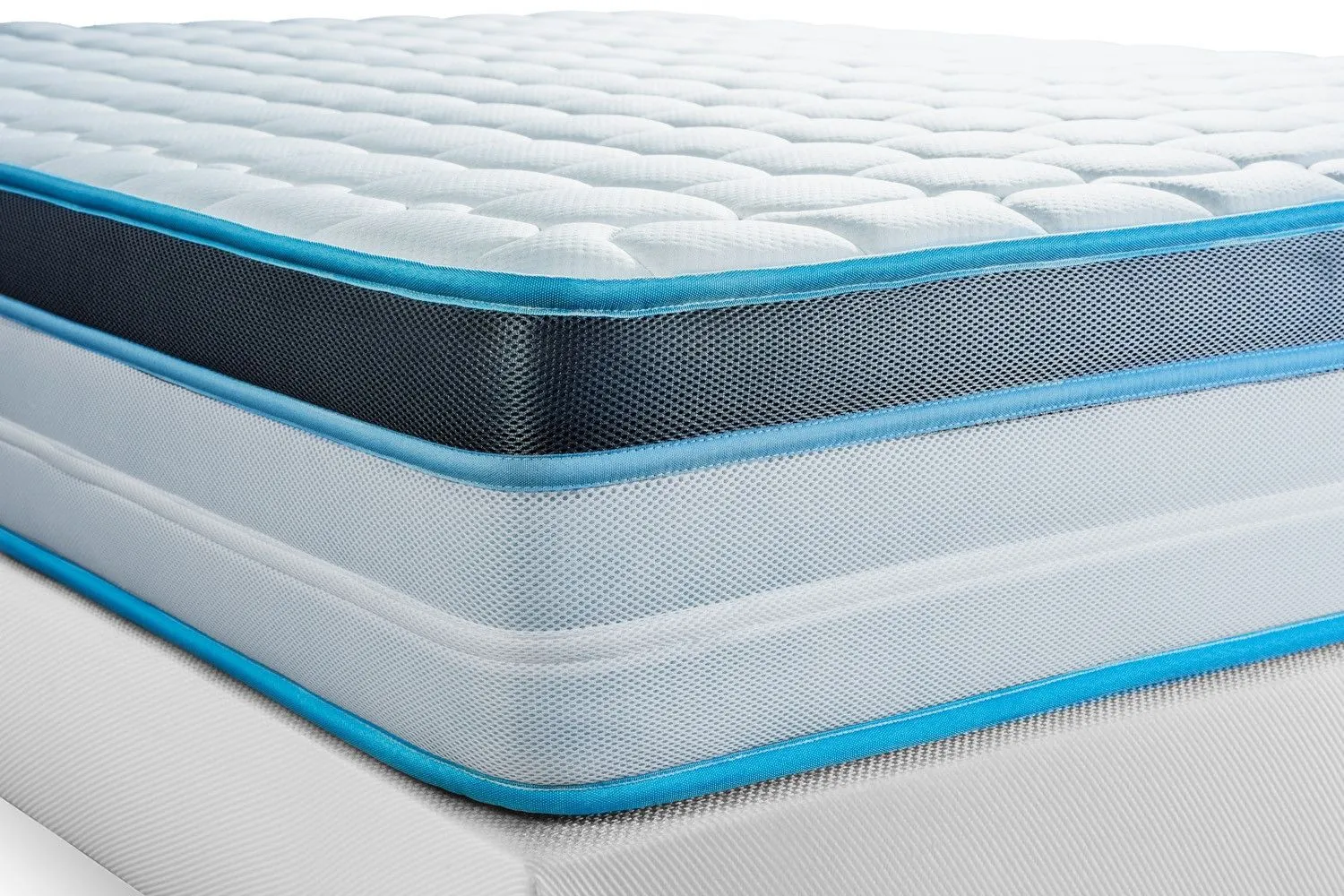 Ensemble sommier matelas 90x190 BodyFit Mémoire de forme - 24 cm - Ferme - sommier kit blanc-3