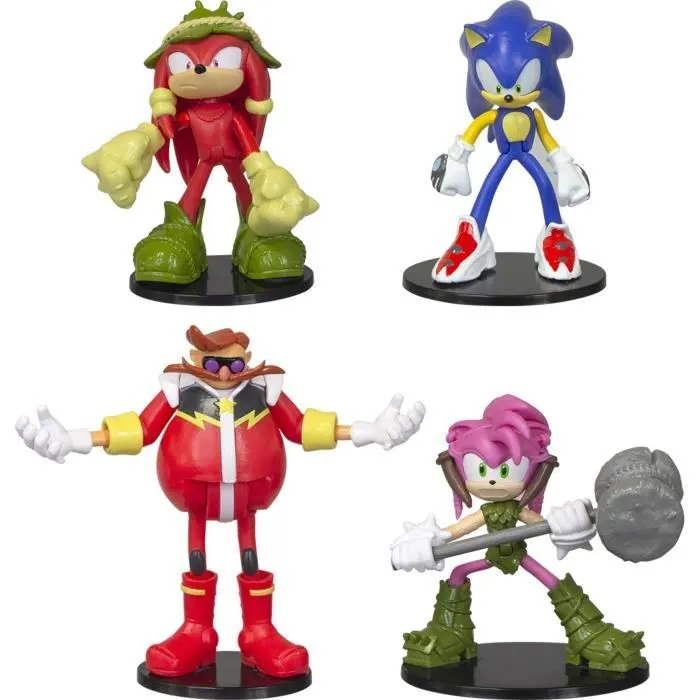 Figurines articulées SONIC - Collection de 4 personnages de 7,5 cm-0
