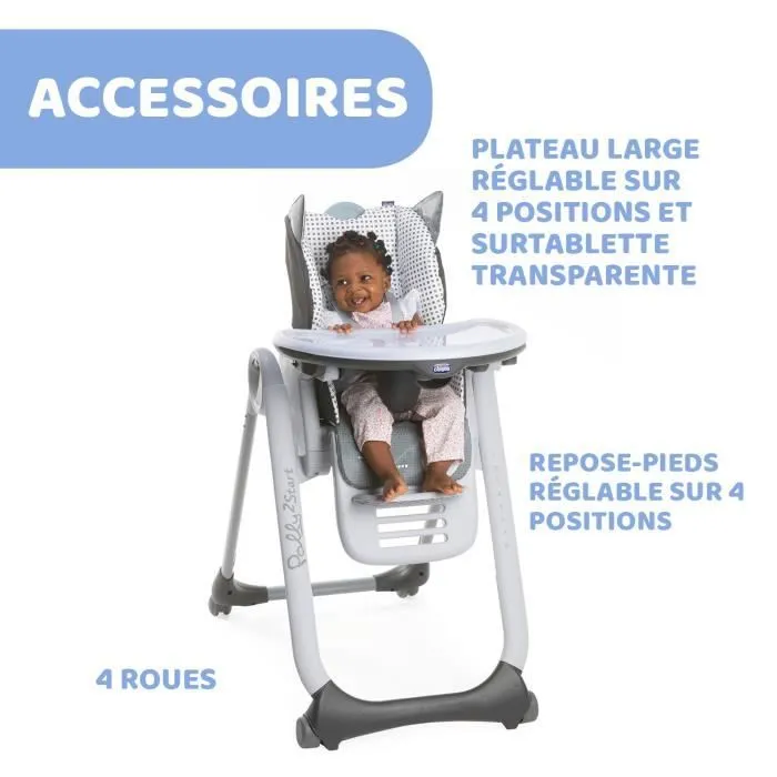 CHICCO - Chaise Haute Polly 2 Start Foxy-3