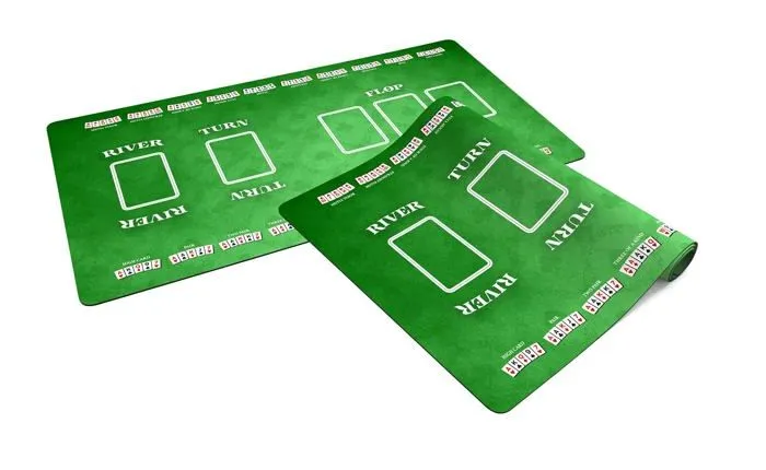 Tapis de jeu de carte Playmats - K048 - Texas Hold'em Tapis de Jeu de Cartes pour Poker 61 x 35,5 cm-0