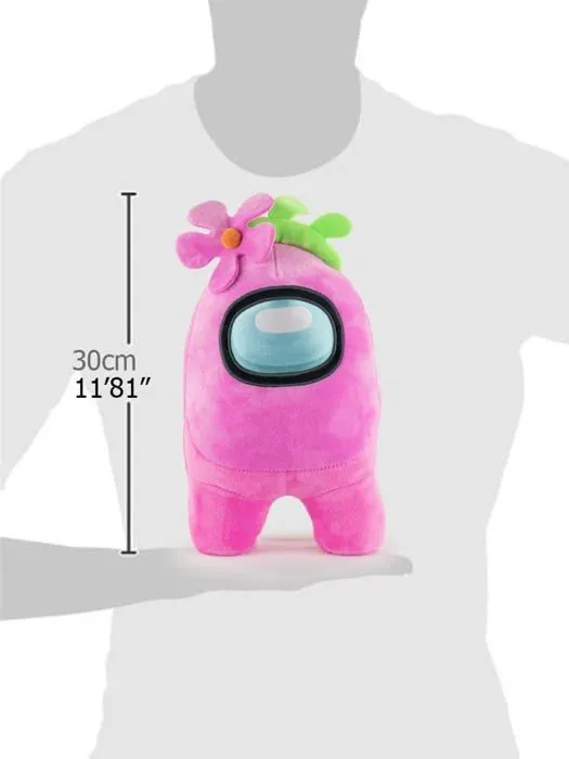 Peluche Hive entertainment Peluche Among Us - Rose Avec Fleur - Qualite Super Soft-3
